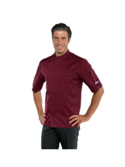 Veste De Boucher Charcutier Traiteur à Manches Courtes