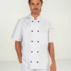 Veste De Cuisine Blanche Manches Courtes MIXTE FABRICE -Travail Professionnels Vêtements Magasin veste de cuisine blanche manches courtes mixte fabrice