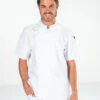 Veste De Cuisine Blanche Mixte Manches Courtes COOKIE