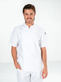 Veste De Cuisine Blanche Mixte Manches Courtes COOKIE