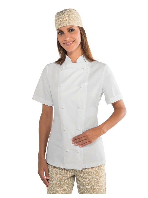 Veste De Cuisine Blanche Pour Femme Tissu Extra Léger 3 Veste De Cuisine Blanche Pour Femme Tissu Extra Léger