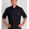 Veste De Cuisine Coton Noir Manche Courte Homme -Travail Professionnels Vêtements Magasin veste de cuisine coton noir manche courte homme