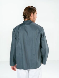Veste De Cuisine Grise Manches Longues Mixte FABRICE -Travail Professionnels Vêtements Magasin veste de cuisine grise manches longues mixte fabrice 2