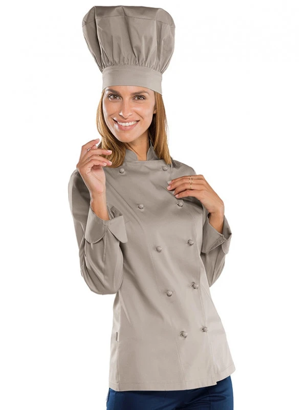 Veste De Cuisine Lady Chef Beige 4 Veste De Cuisine Lady Chef Beige – Image 2