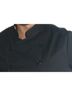 Veste De Cuisine Noire Pas Chère -Travail Professionnels Vêtements Magasin veste de cuisine noire pas chere 2