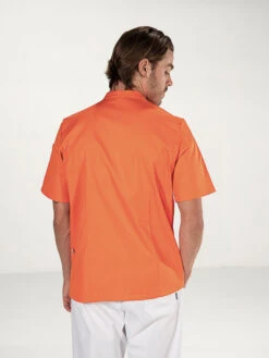 Veste De Cuisine Orange Mixte Manches Courtes COOKIE -Travail Professionnels Vêtements Magasin veste de cuisine orange mixte manches courtes cookie 2