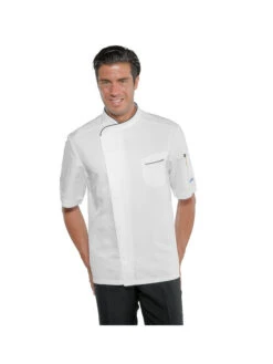 Veste De Cuisine Tissu Anti Taches Et Manches Courtes