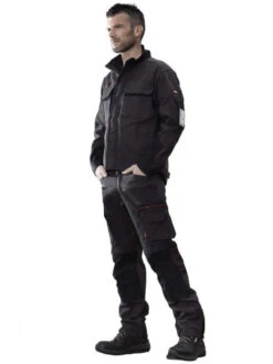 Veste De Travail Gris Et Noir Work Attitude A. Lafont -Travail Professionnels Vêtements Magasin veste de travail gris et noir work attitude a lafont 1