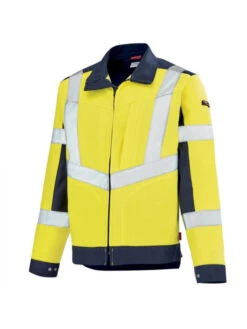 Veste De Travail Homme Jaune Fluo Hivi Et Bleu