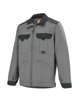 Veste De Travail Multipoches Gris Et Noir Work Attitude A. Lafont