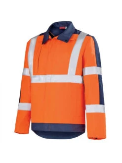 Veste De Travail Orange Hivi Et Bleu Marine Ocean