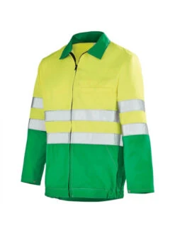Veste Haute Visibilité Jaune Fluo Et Vert Sapivog Hivi