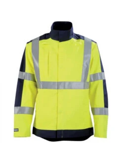 Veste Haute Visibilité Jaune Hivi Et Bleu Marine Ocean