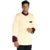 Veste Maitre D' Hotel Coreana Epaulettes Tressées Crème Bordeaux -Travail Professionnels Vêtements Magasin veste maitre d hotel coreana epaulettes tressees creme bordeaux