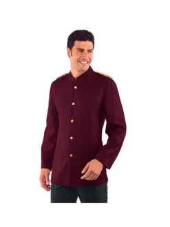 Veste Major D' Homme Bordeaux Epaulettes Tressées