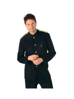 Veste Major D' Homme Noir Epaulettes Tressées