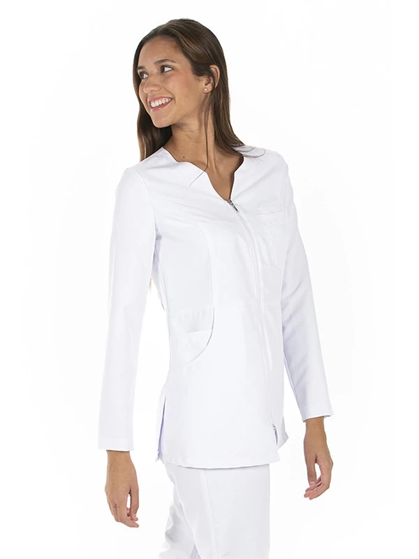 Veste Manches Longues Pharmacienne Blanche En Microfibre Pour Femme 3 Veste Manches Longues Pharmacienne Blanche En Microfibre Pour Femme