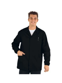 Veste Médicale Homme Manches Longues Sport Noir