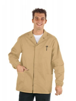 Veste Médicale Homme Manches Longues Sport Biscuit -Travail Professionnels Vêtements Magasin veste medicale homme manches longues sport biscuit 1