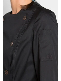 Veste Noire De Cuisine Dolce Design -Travail Professionnels Vêtements Magasin veste noire de cuisine dolce design 2