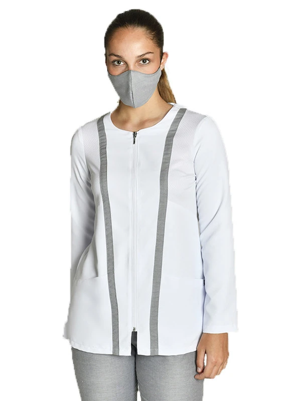 Blouse Pharmacienne En Microfibre à Fermeture 3 Blouse Pharmacienne En Microfibre à Fermeture