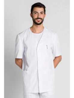 Veste Professionnel De Santé Blanche Sans Col